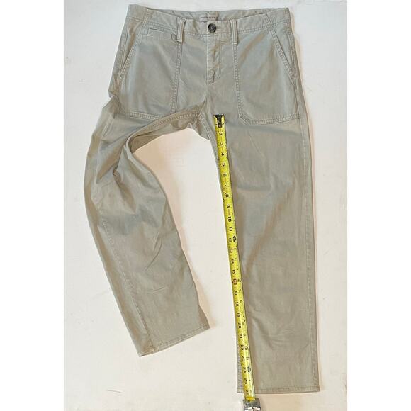 Banana Republic Boyfriend Chino Pants Sz 2S Tarpoon Green Utility Fit Distressed - Picture 6 of 13